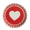 Banded Heart Standard Size Cupcake Wrappers & Liners | 25 PC Set